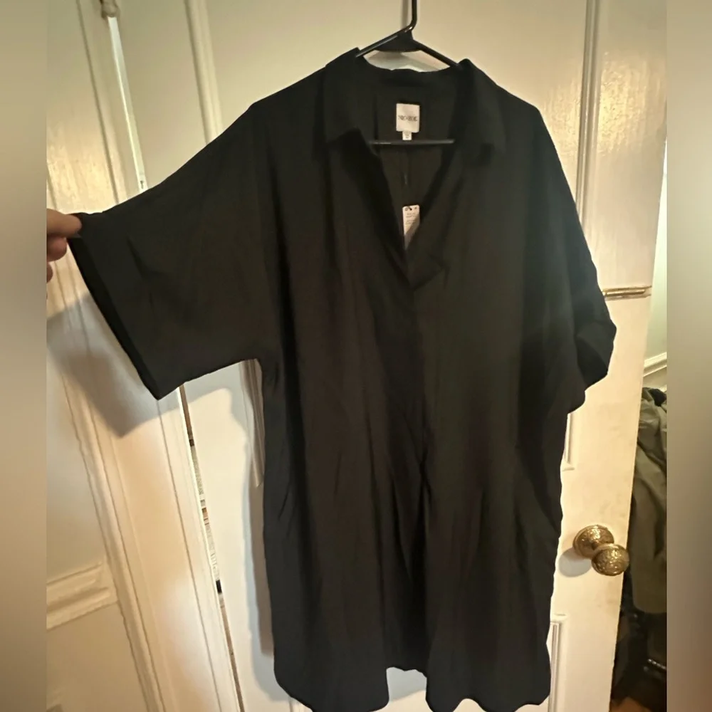 NIC + ZOE NWT Devon Shirtdress in onyx 1X - Picture 7 of 12